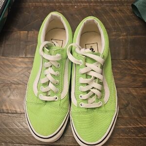 Vans Lime Green Canvas Sneakers